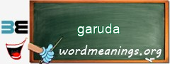 WordMeaning blackboard for garuda